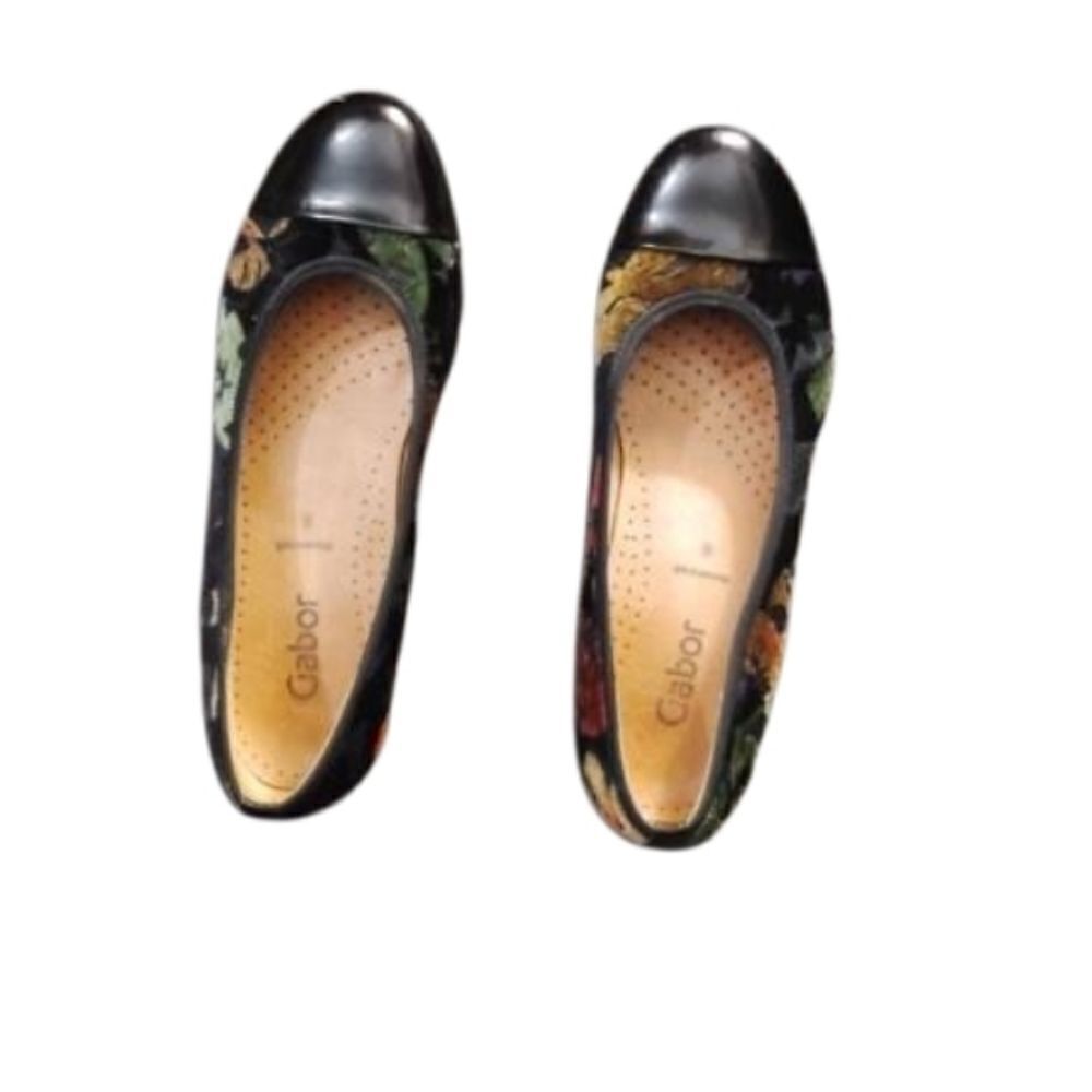 Gabor Hovercraft black floral velvet cap